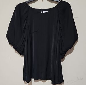 EUC Nine West Black Blouse with Puff Sleeves